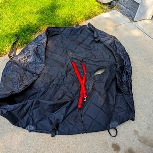 Dog car hammock and seat protector with leash seatbelts